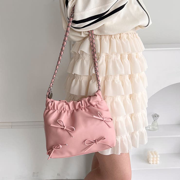 メニーリボンPUチェーンショルダーバッグ | Outfitter lab | 詳細画像27 