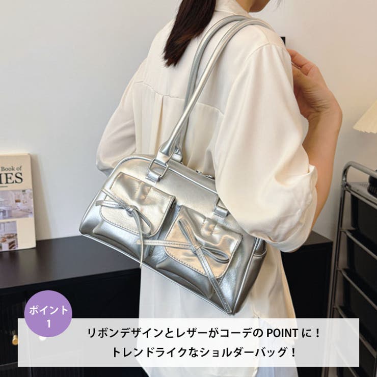 ダブルポケットリボンショルダーバッグ | Outfitter lab | 詳細画像2 