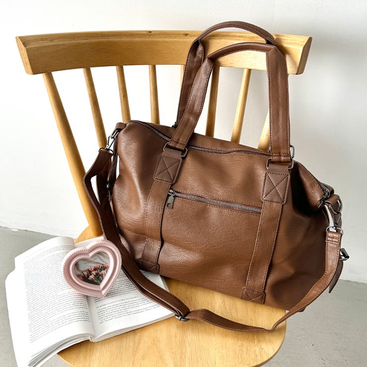 サイドベルトPUレザーボストンバッグ | Outfitter lab | 詳細画像22 