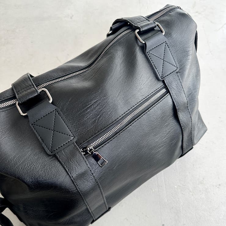 サイドベルトPUレザーボストンバッグ | Outfitter lab | 詳細画像26 