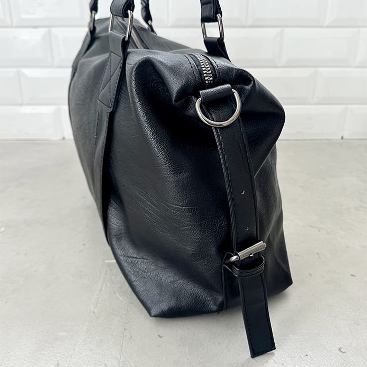 サイドベルトPUレザーボストンバッグ | Outfitter lab | 詳細画像29 