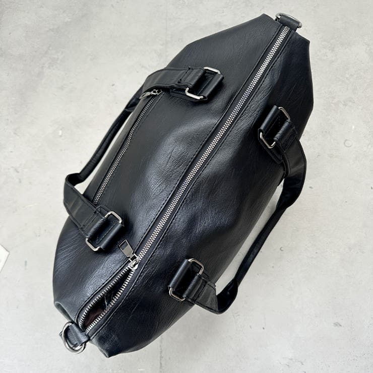 サイドベルトPUレザーボストンバッグ | Outfitter lab | 詳細画像31 