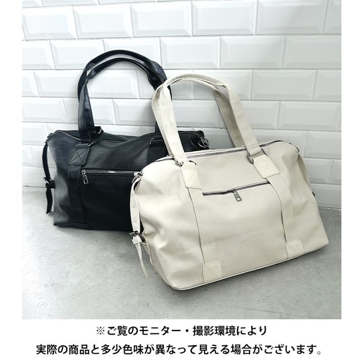 サイドベルトPUレザーボストンバッグ | Outfitter lab | 詳細画像32 