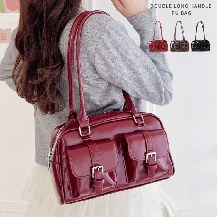 ダブルポケットロングハンドルPUバッグ[品番：OUTW0000306]｜Outfitter