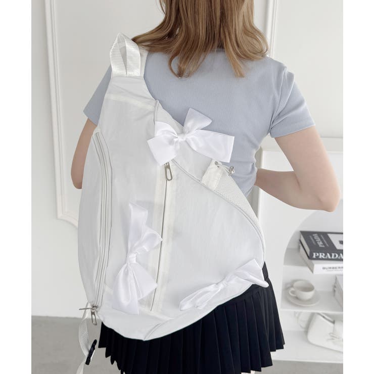 ホワイト | ワンショルダーリボンバッグ/ボディバッグ | Outfitter lab