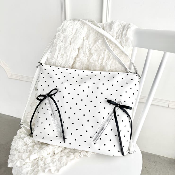 ドット柄2WAYリボンショルダーバッグ | Outfitter lab | 詳細画像10 