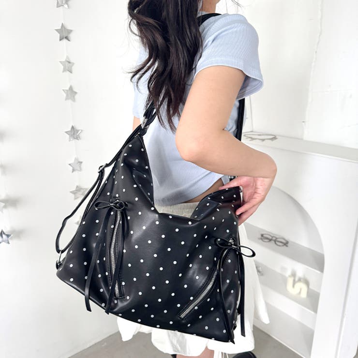 ドット柄2WAYリボンショルダーバッグ | Outfitter lab | 詳細画像12 