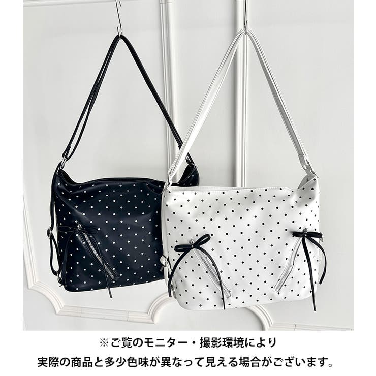 ドット柄2WAYリボンショルダーバッグ | Outfitter lab | 詳細画像24 