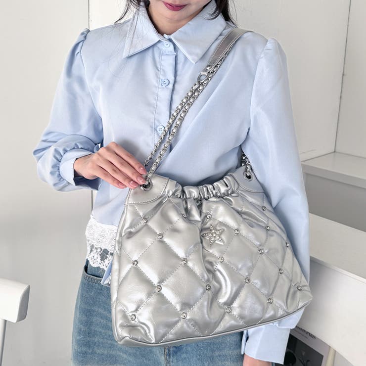 スタービジューキルティングチェーンバッグ | Outfitter lab | 詳細画像26 