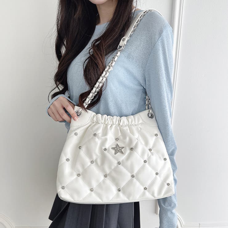 スタービジューキルティングチェーンバッグ | Outfitter lab | 詳細画像30 
