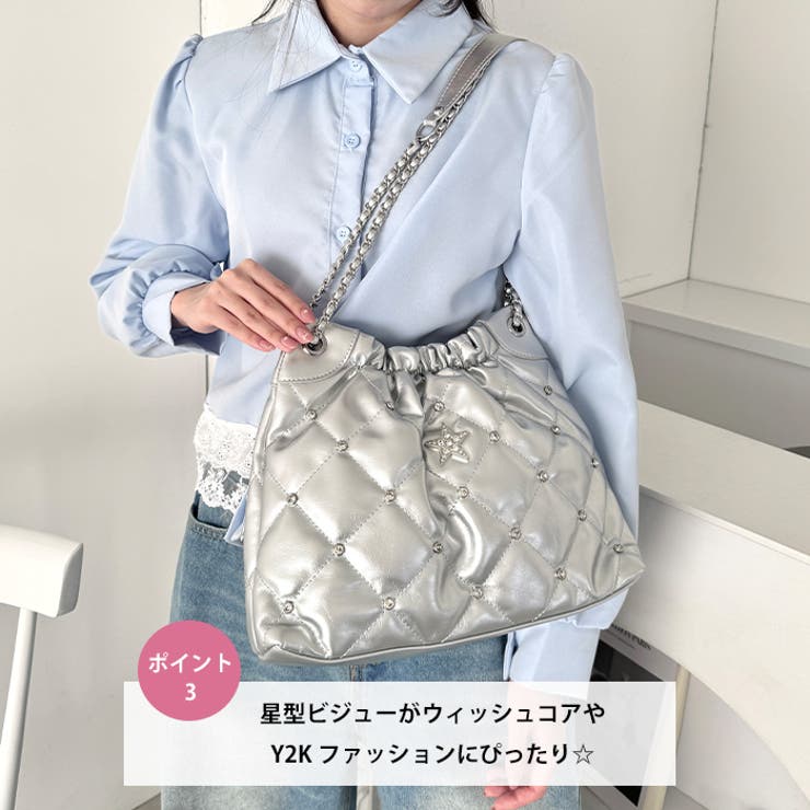 スタービジューキルティングチェーンバッグ | Outfitter lab | 詳細画像4 