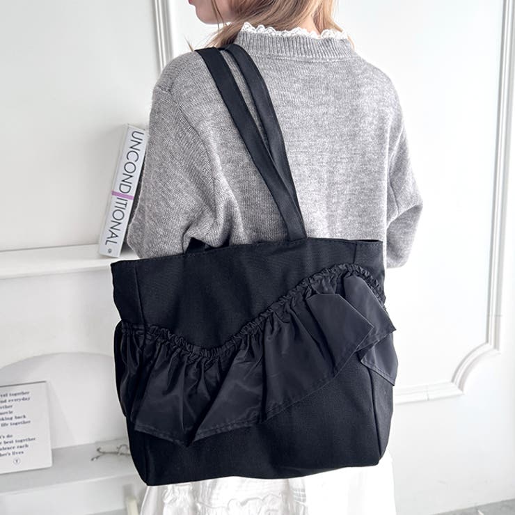 ジップ開閉フリルトートバッグ | Outfitter lab | 詳細画像12 
