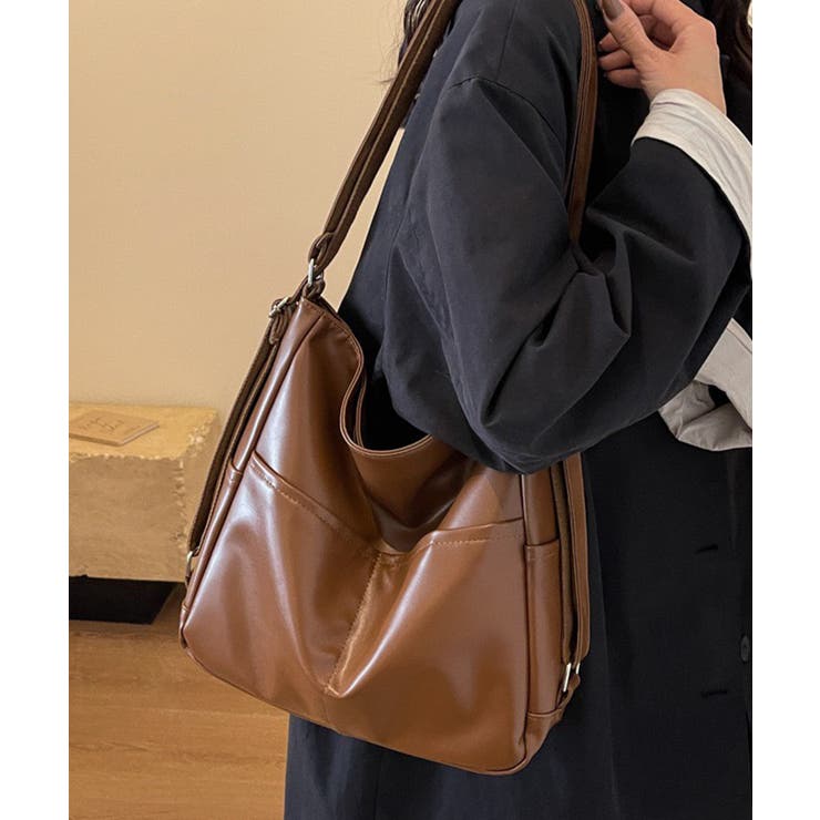ブラウン | ダブルポケット2WAYショルダーバッグ | Outfitter lab