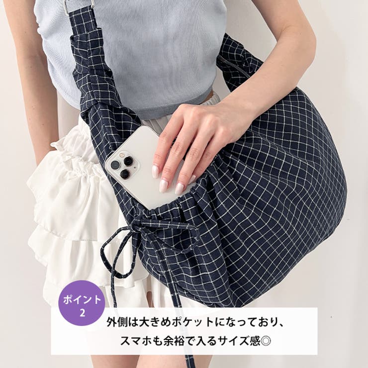 チェックリボンショルダーバッグ | Outfitter lab | 詳細画像3 
