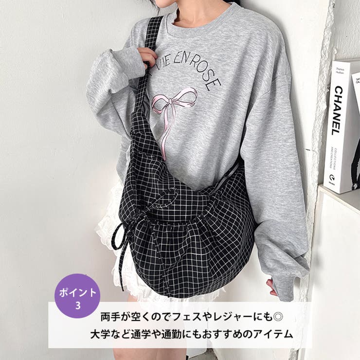 チェックリボンショルダーバッグ | Outfitter lab | 詳細画像4 