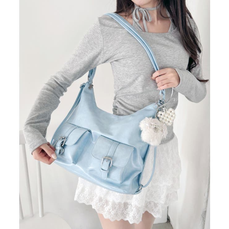 ライトブルー | ダブルポケット3WAYショルダーバッグ | Outfitter lab