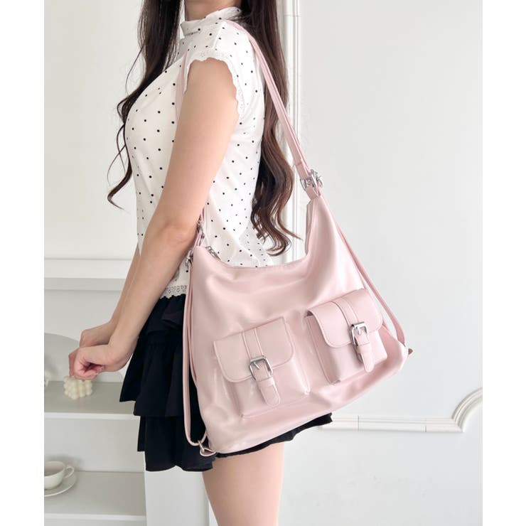 ピンク | ダブルポケット3WAYショルダーバッグ | Outfitter lab