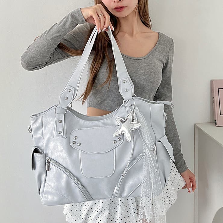 サイドポケットスタッズショルダーバッグ | Outfitter lab | 詳細画像22 