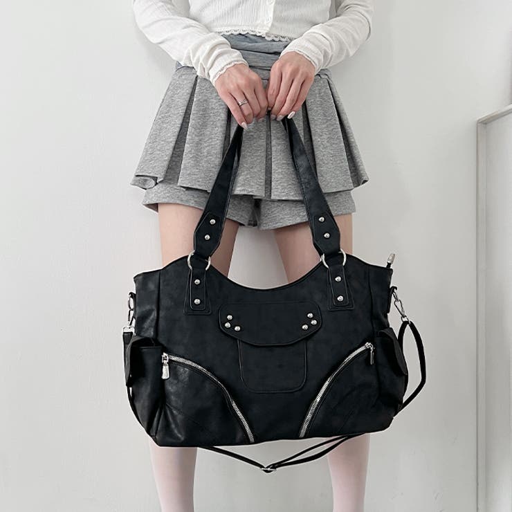 サイドポケットスタッズショルダーバッグ | Outfitter lab | 詳細画像9 