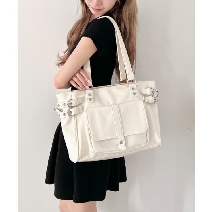アイボリー | サイドベルト2WAYトートバッグ | Outfitter lab
