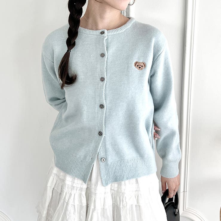 ワンポイントくま刺繍カーディガン | Outfitter lab | 詳細画像26 