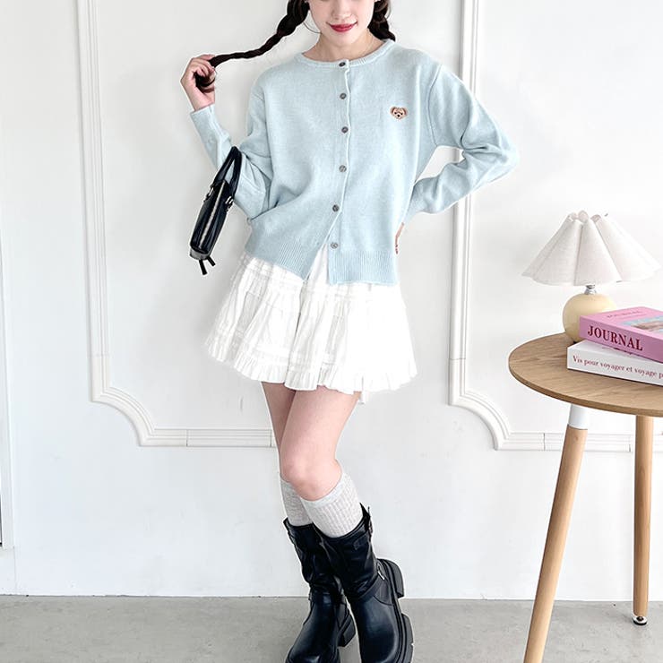 ワンポイントくま刺繍カーディガン | Outfitter lab | 詳細画像30 