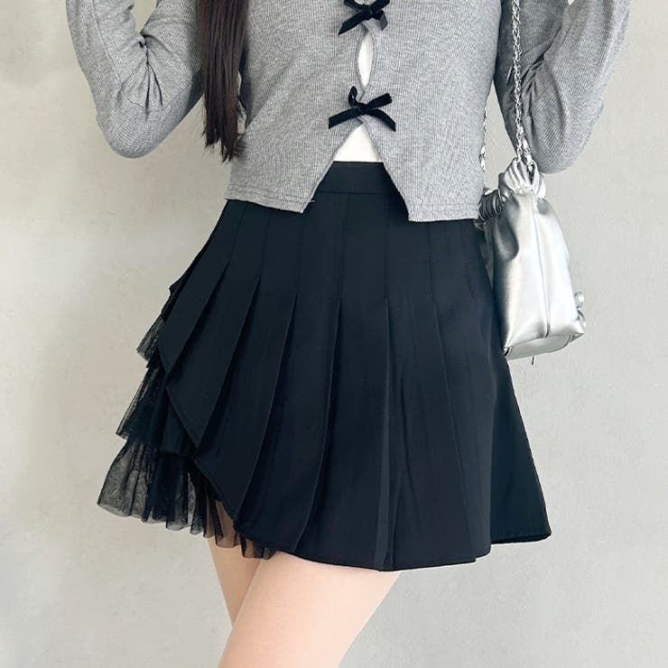 チュールティアードプリーツミニスカパン | Outfitter lab | 詳細画像11 