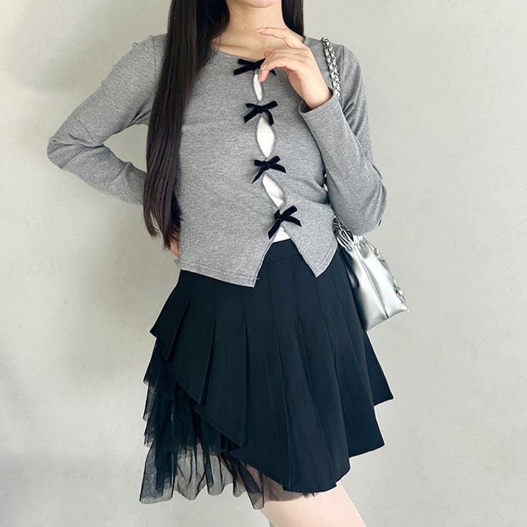 チュールティアードプリーツミニスカパン | Outfitter lab | 詳細画像13 