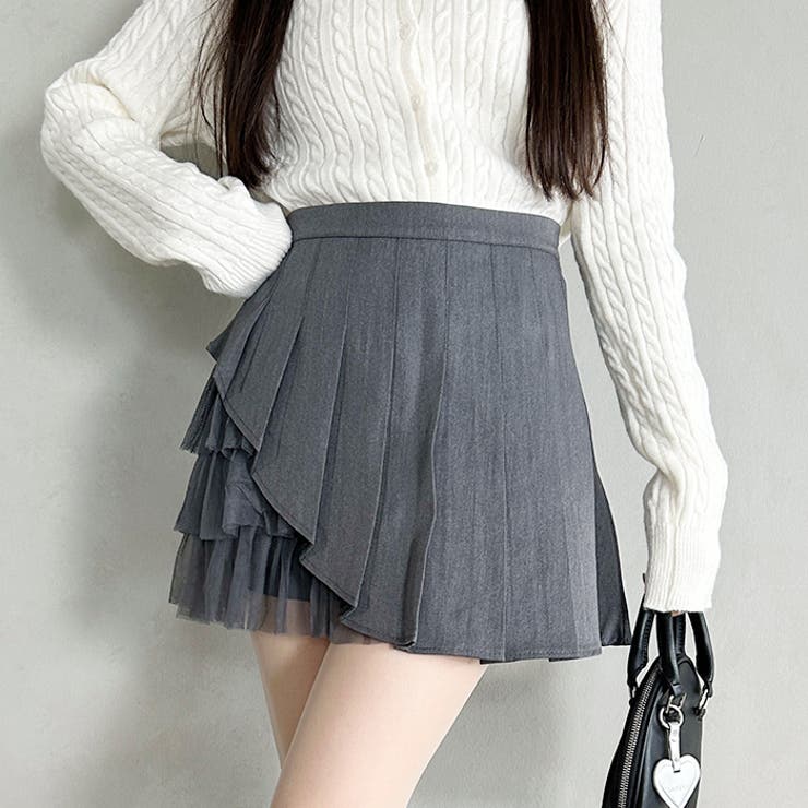 チュールティアードプリーツミニスカパン | Outfitter lab | 詳細画像15 