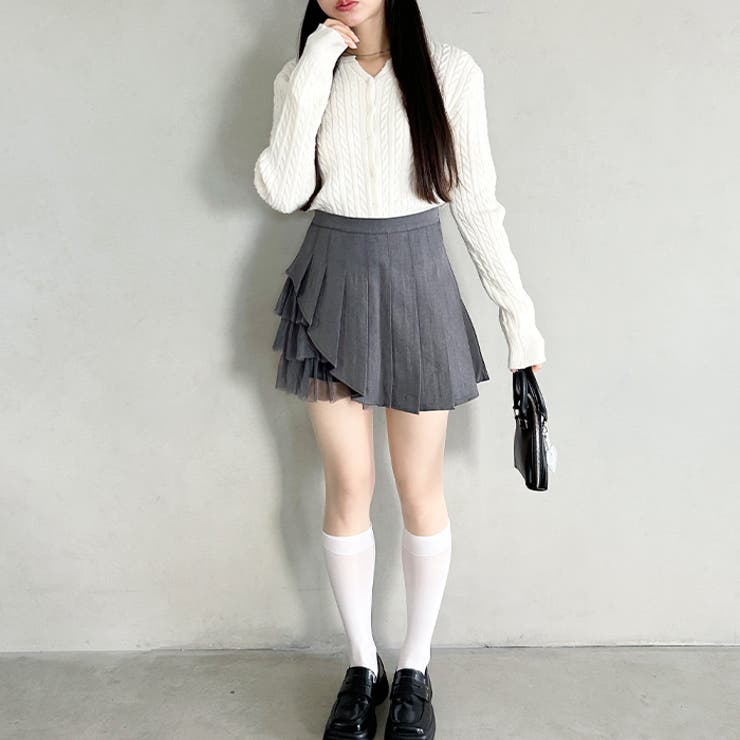 チュールティアードプリーツミニスカパン | Outfitter lab | 詳細画像19 