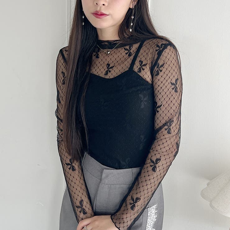 ドットリボンシアートップス[品番：OUTW0000069]｜Outfitter lab