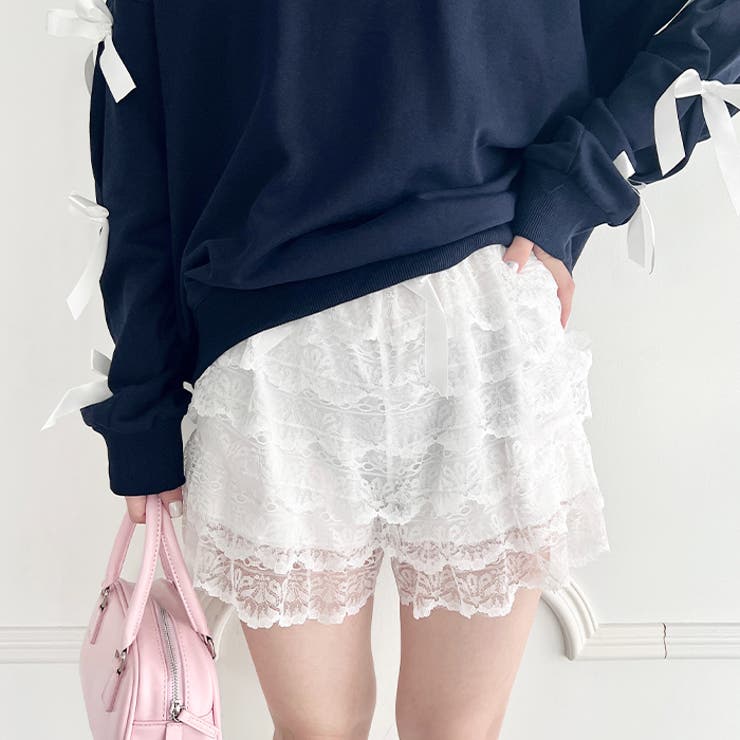メーカー直送】 LaLa 3L レースショートパンツ Grant パンツ