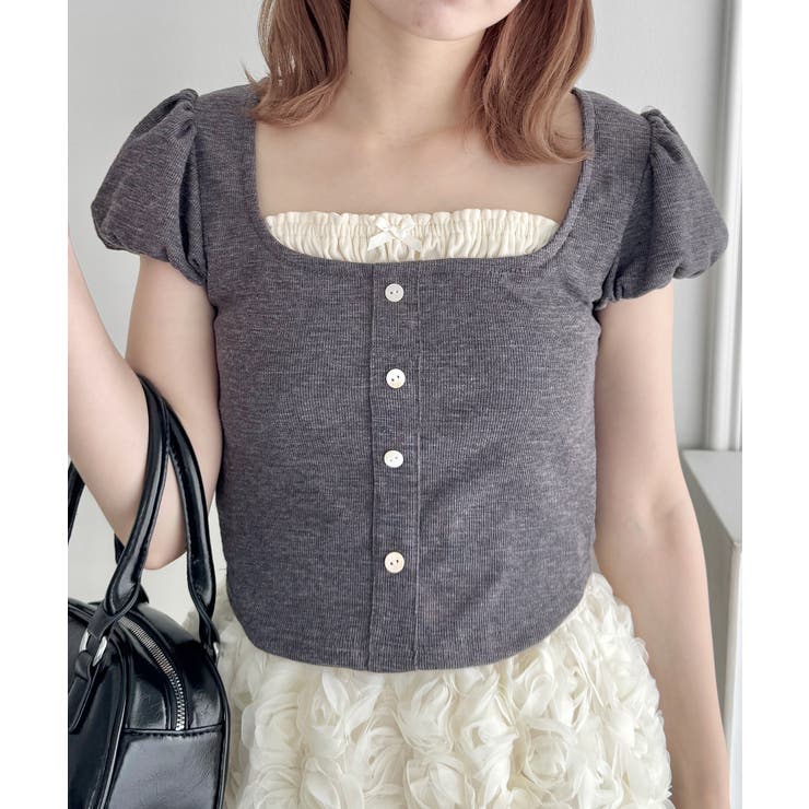 グレー | フェイクレイヤードトップス | Outfitter lab