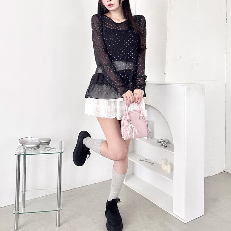 裾フリルドットティアードトップス | Outfitter lab | 詳細画像19 