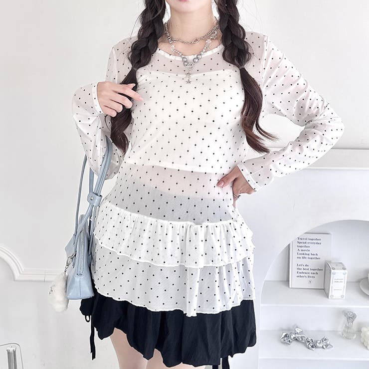 裾フリルドットティアードトップス | Outfitter lab | 詳細画像6 