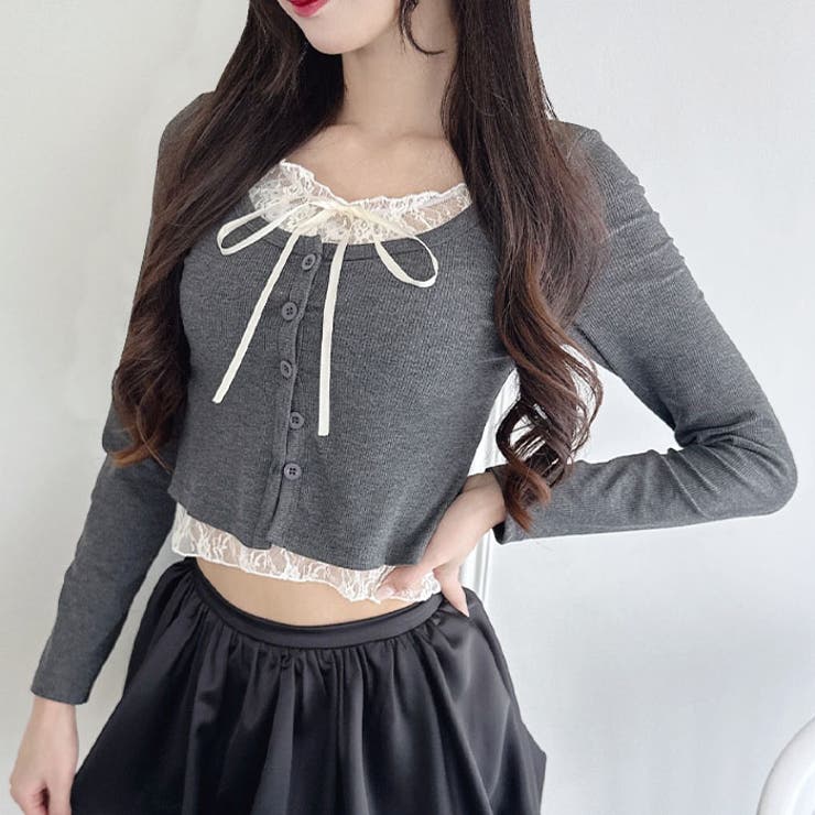 レースリボンレイヤードトップス | Outfitter lab | 詳細画像11 