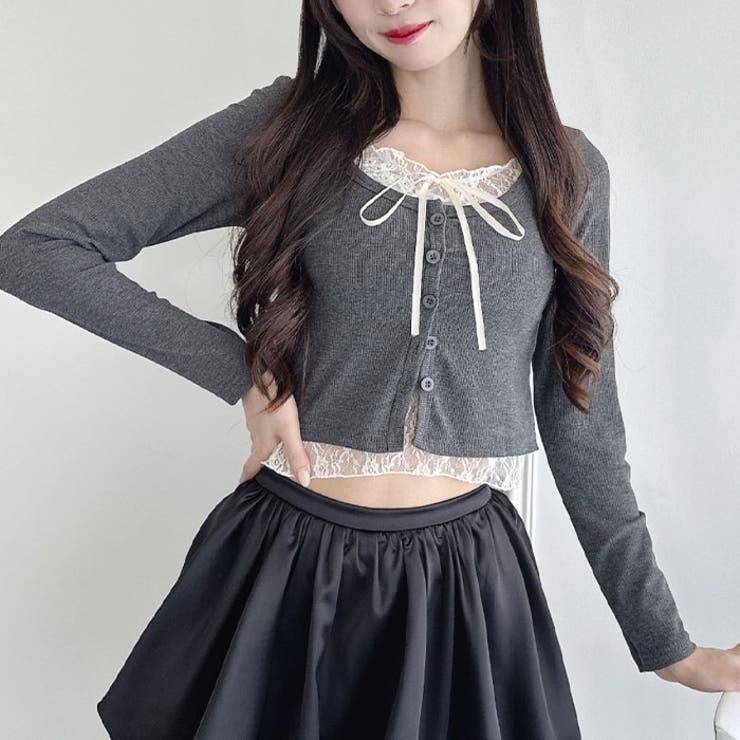 レースリボンレイヤードトップス | Outfitter lab | 詳細画像12 