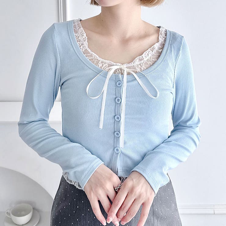 レースリボンレイヤードトップス | Outfitter lab | 詳細画像25 