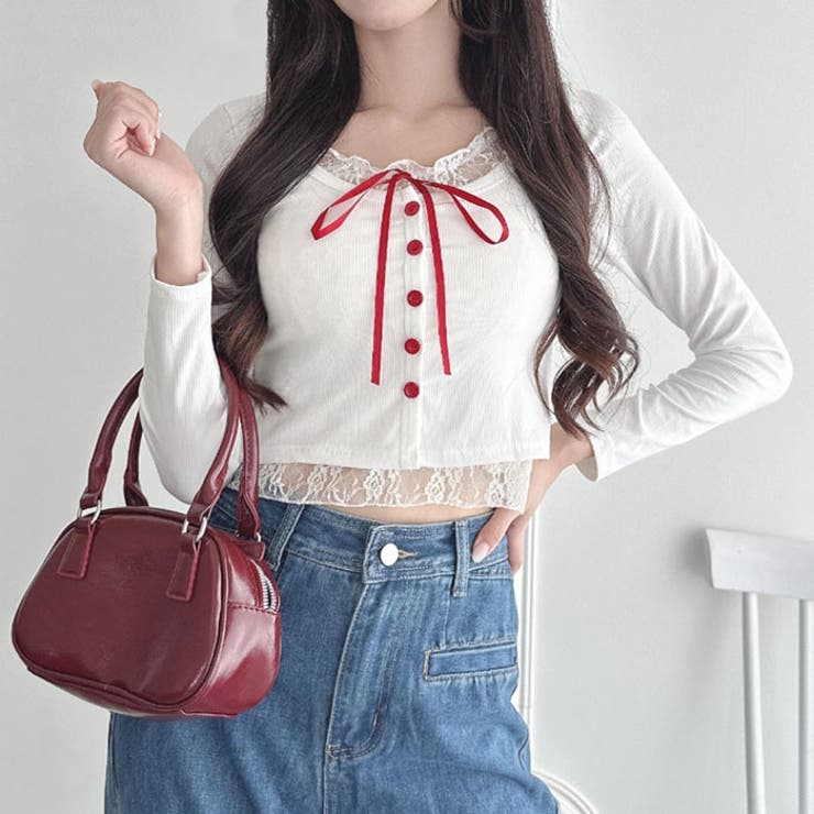 レースリボンレイヤードトップス | Outfitter lab | 詳細画像8 