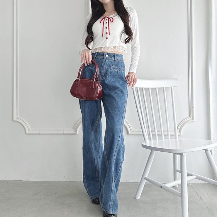 レースリボンレイヤードトップス | Outfitter lab | 詳細画像9 