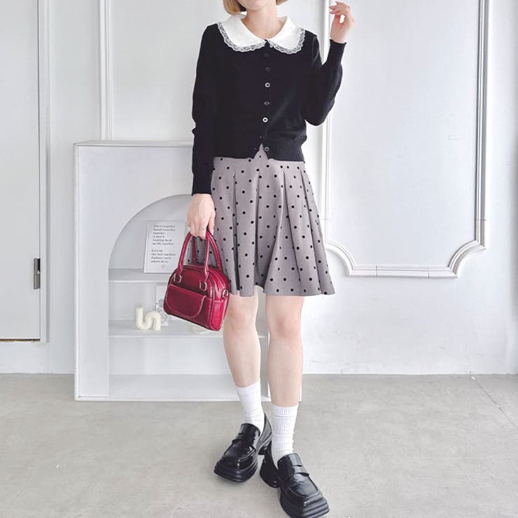 レーストリム丸襟カーディガン | Outfitter lab | 詳細画像9 