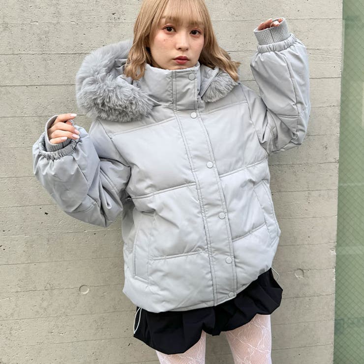 ボリュームフェイクファーフードパデッドジャケット | Outfitter lab | 詳細画像17 