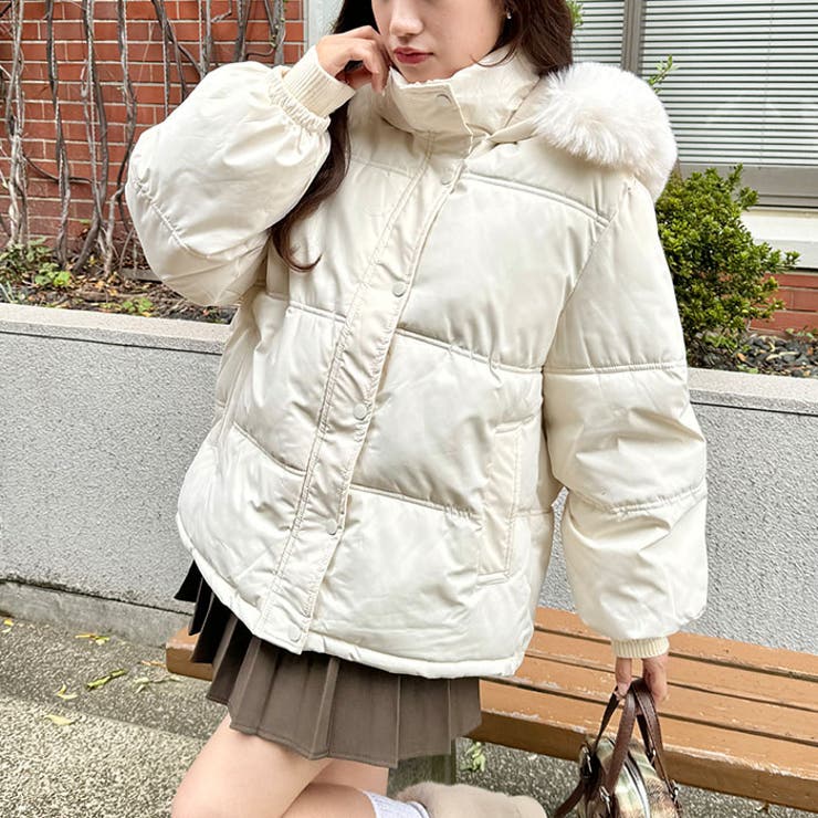 ボリュームフェイクファーフードパデッドジャケット | Outfitter lab | 詳細画像5 