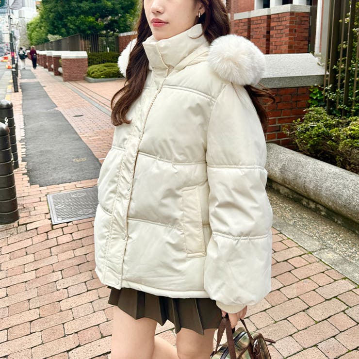 ボリュームフェイクファーフードパデッドジャケット | Outfitter lab | 詳細画像8 