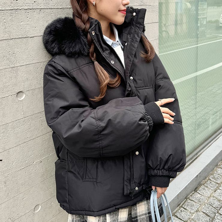 ボリュームフェイクファーフードパデッドジャケット | Outfitter lab | 詳細画像11 