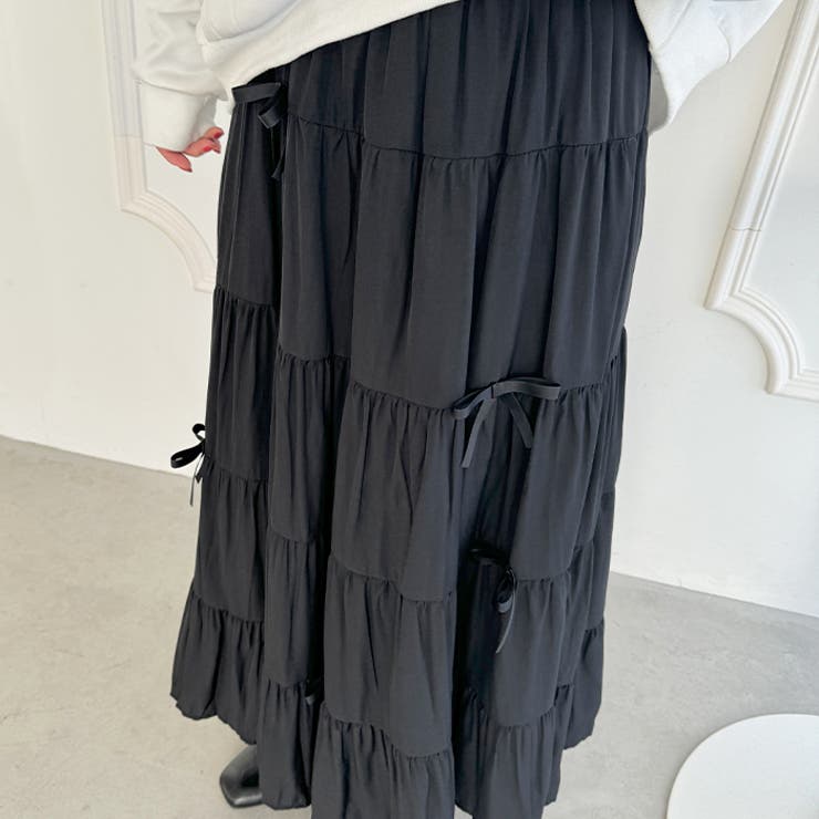 リボンティアードロングスカート | Outfitter lab | 詳細画像10 