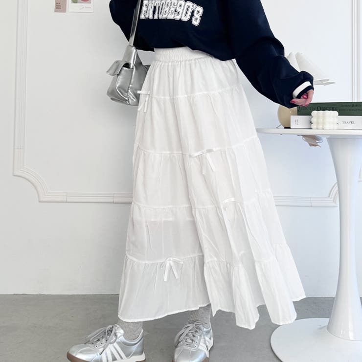 リボンティアードロングスカート | Outfitter lab | 詳細画像13 