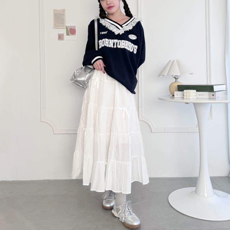 リボンティアードロングスカート | Outfitter lab | 詳細画像15 