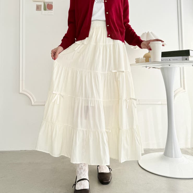 リボンティアードロングスカート | Outfitter lab | 詳細画像19 