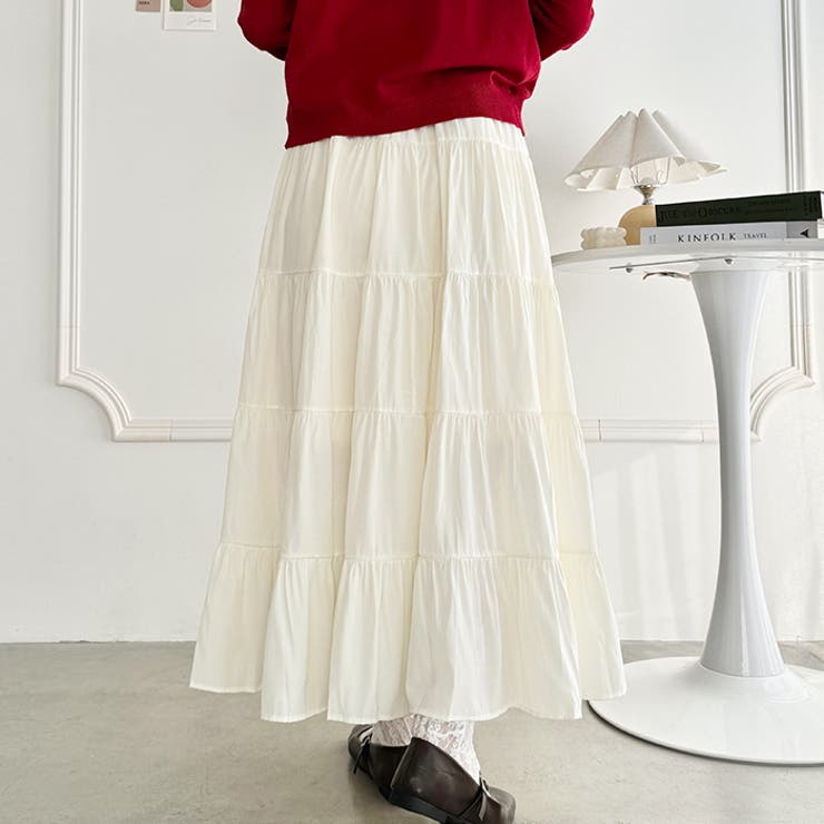 リボンティアードロングスカート[品番：OUTW0000380]｜Outfitter
